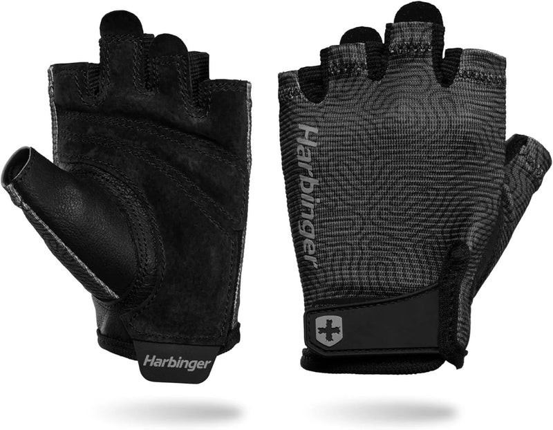 Harbinger Power Gloves 3.0 - Durable Half Finger Weightlifting Gloves with Adjustable Wrist Closure, Breathable Leather Palm, Small, Women's - Image 1